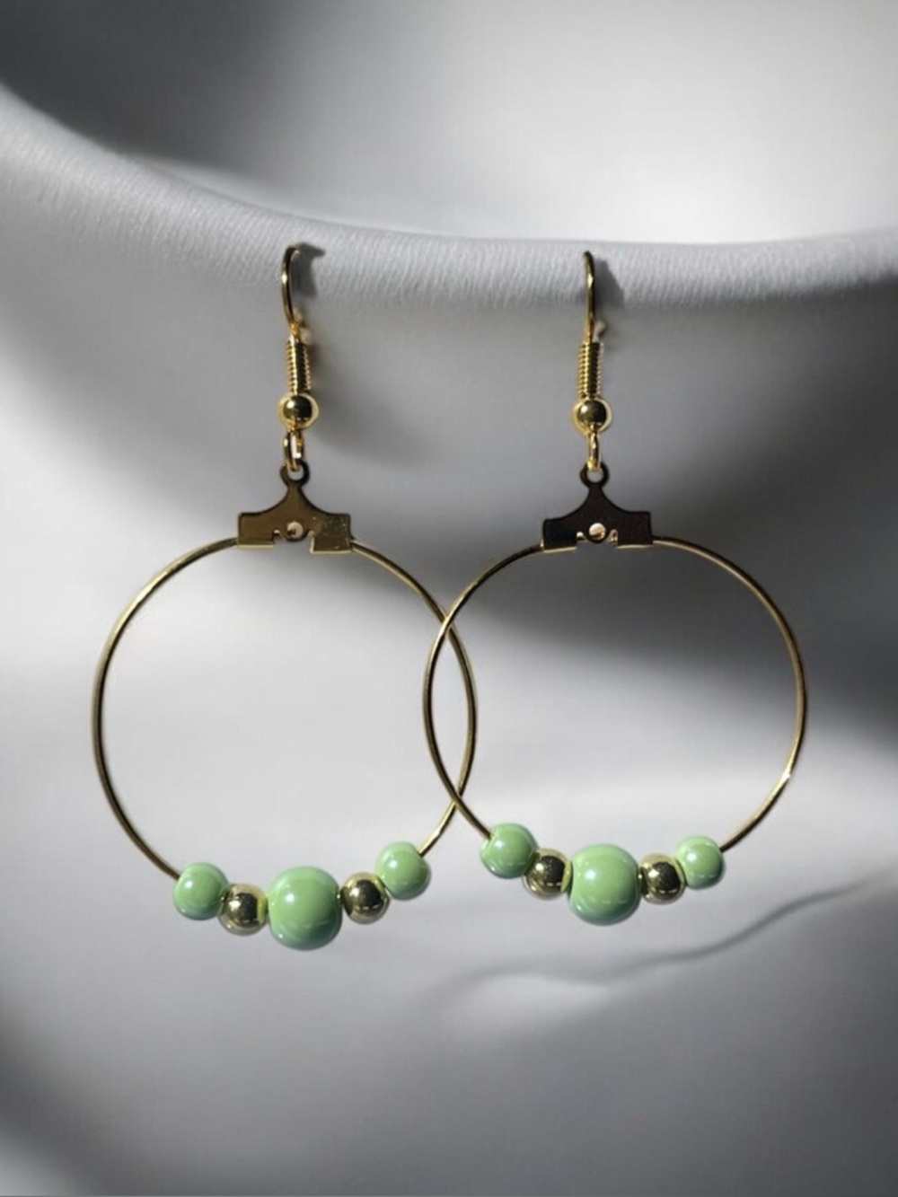 Turquoise & Gold hoop earrings